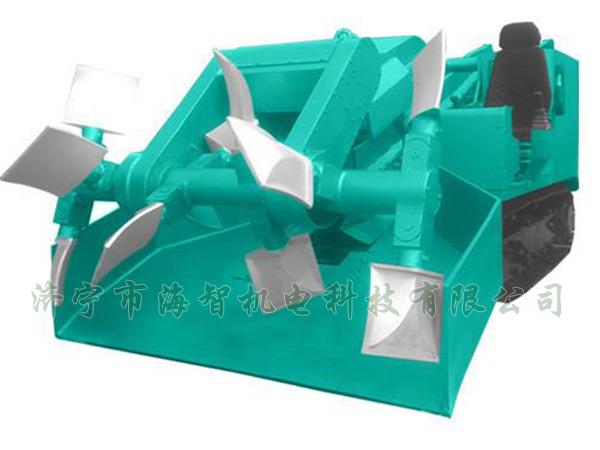 為了提高裝載效率，在取料方面通過滾耙式旋轉(zhuǎn)連續(xù)取料的方式